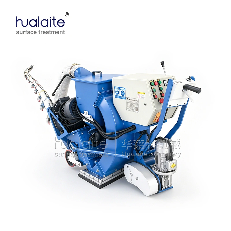 hlt series self propelled mobile shot blasting cleaning machine (dual purpose for road surface & steel structure)