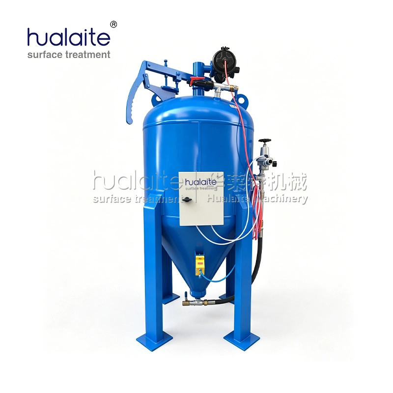 mobile direct‑pressure water‑sand mixing dustless sandblasting pot (wet sandblasting machine)