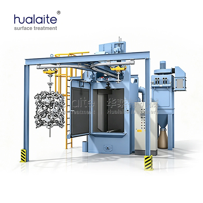 hook type shot blasting cleaning machine (hlt37 series single/double hook suspension blasting equipment)