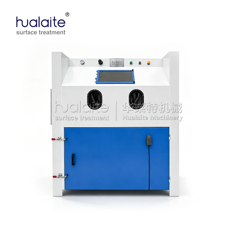cabinet type pressurized high pressure manual sandblasting machine (dual mode pressure/suction surface treatment equipment)