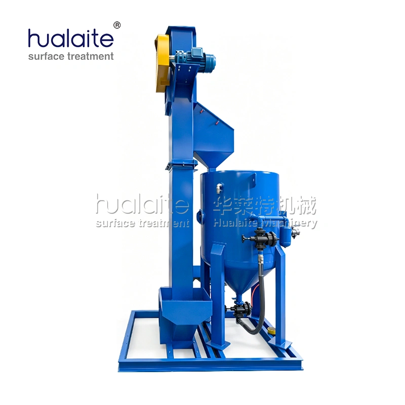 semi automatic partial recovery system sandblasting room (waffle floor / mechanical scraper type large workpiece surface treatment equipment) semi automatic partial recovery system sandblasting room (waffle floor / mechanical scraper type large workpiece surface treatment equipment)