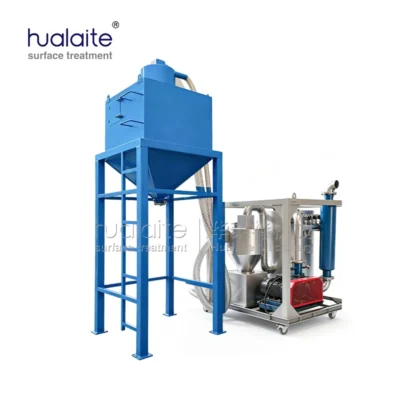 semi automatic partial recovery system sandblasting room (waffle floor / mechanical scraper type large workpiece surface treatment equipment)