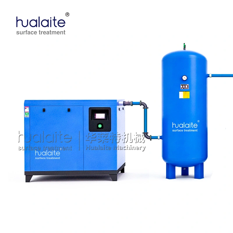 hlt series stationary screw air compressor (dual purpose for sandblasting & industrial applications, high efficiency energy saving air compressor)